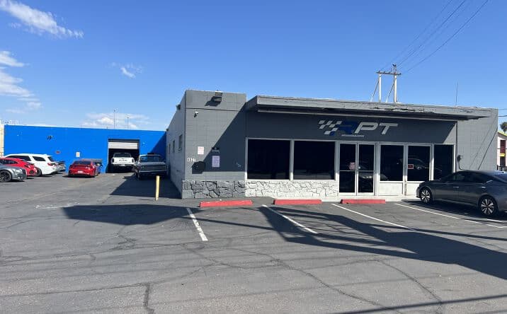 Aerial view of industrial property at 1745 W Linden St in Phoenix, Arizona showing warehouse building, access points, and surrounding site area.