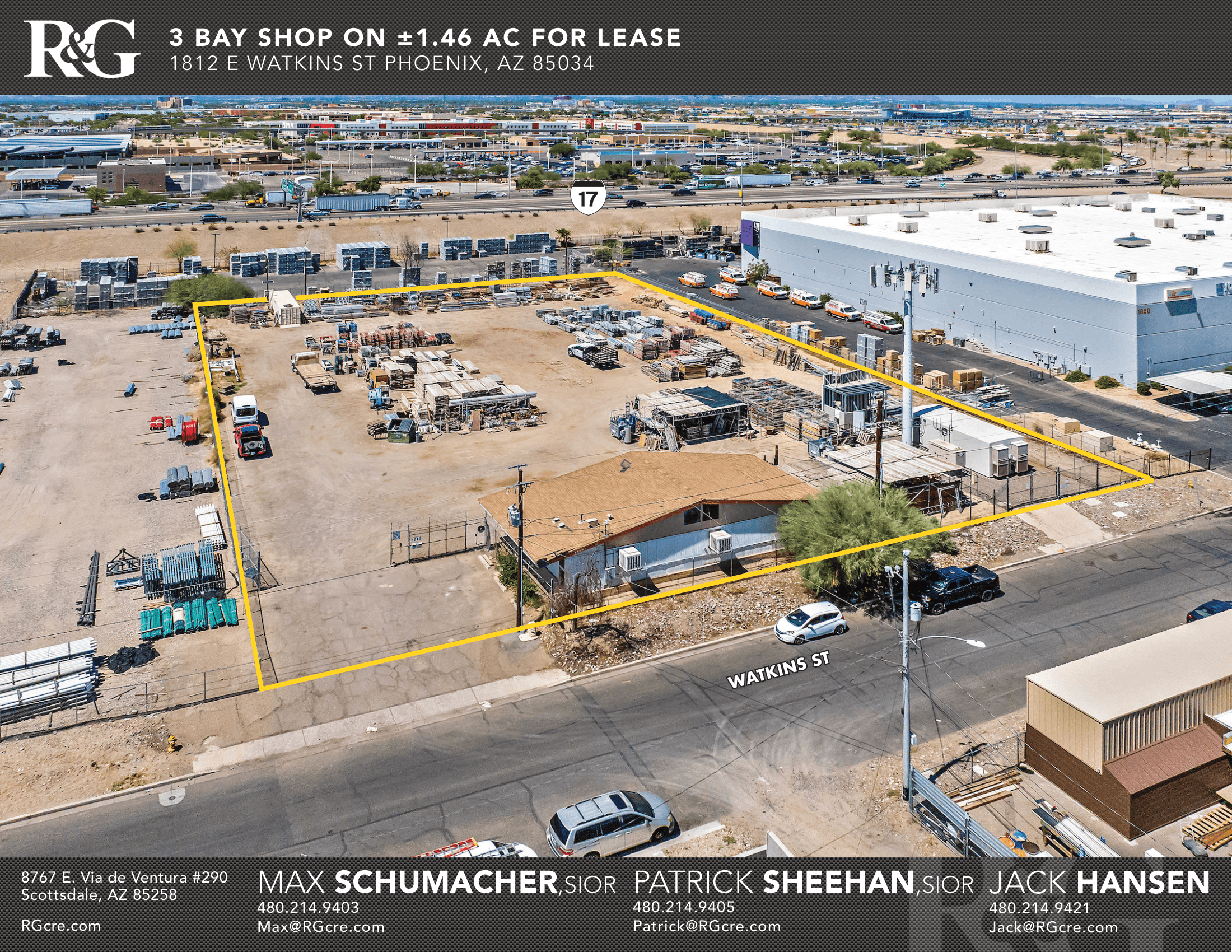 Industrial-Yard Lease Completed at 1812 E Watkins St Near Sky Harbor