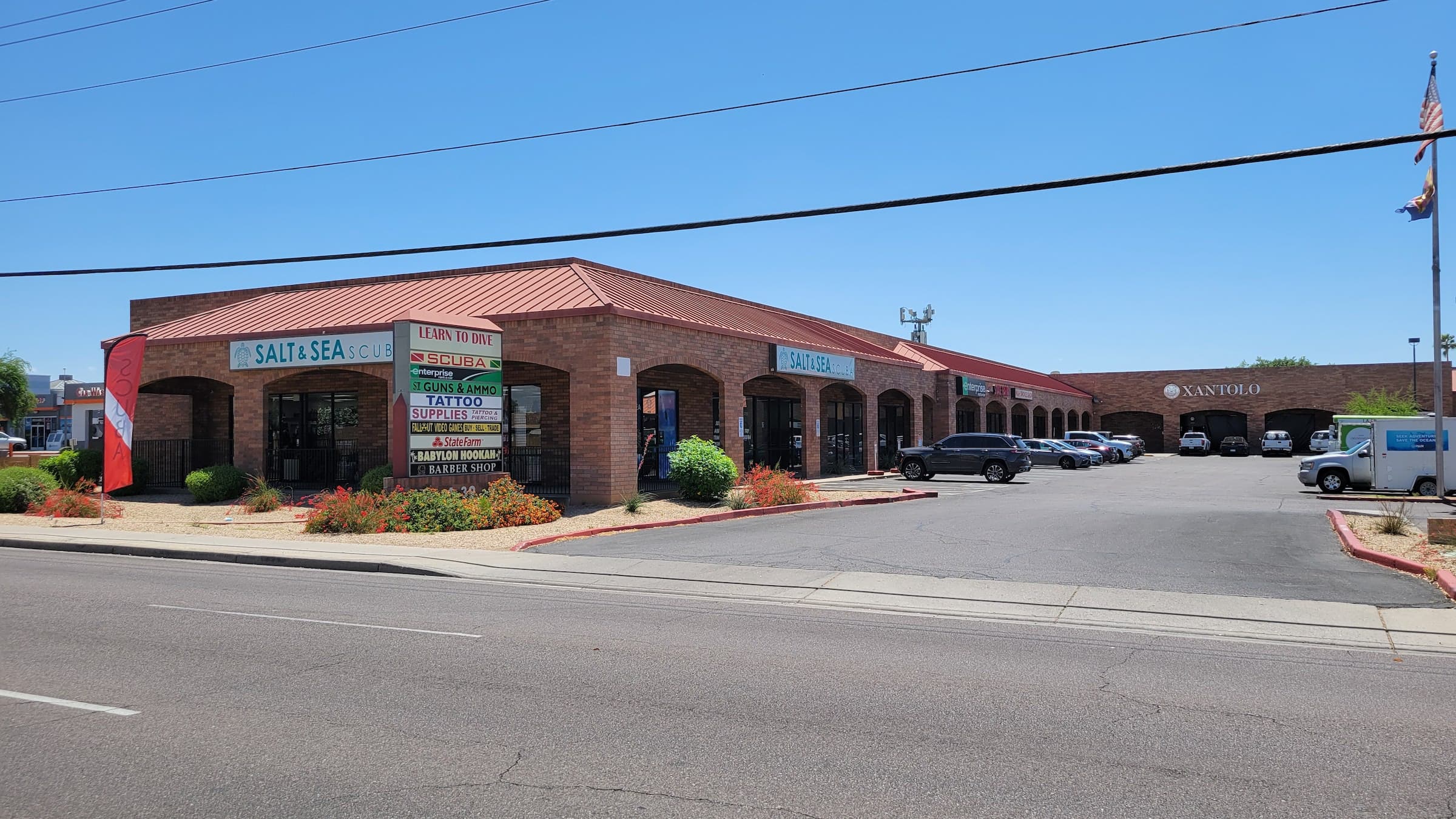 Aerial view of industrial property at 4139 W Bell Rd in Phoenix, Arizona showing warehouse building, access points, and surrounding site area.